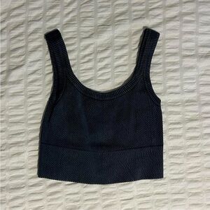 Niki Biki Black Washed Tank Top Crop Top